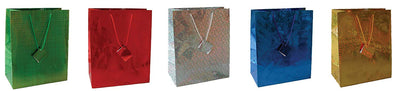 Holographic Design Gift Bags, Asst. Colors, Giant, Case Pack of 72, Ideal for Bulk Buyers