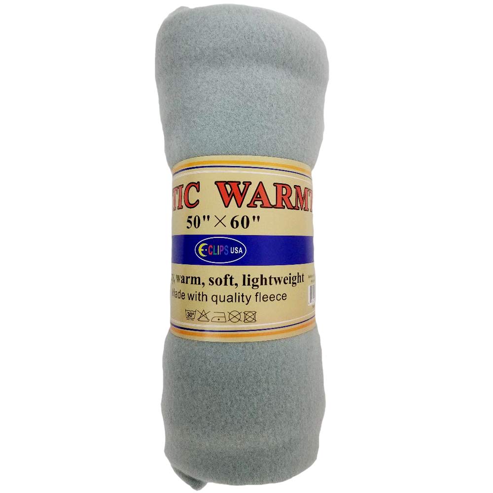 AUKSales Warm Throw Blankets, Grey Color, 50" x 60", Case Pack of 24