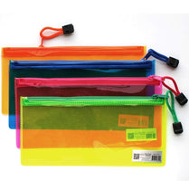 PVC Zipper Pencil Pouch, Assorted Neon Colors, Case Pack of 96, Ideal for Bulk Buyers