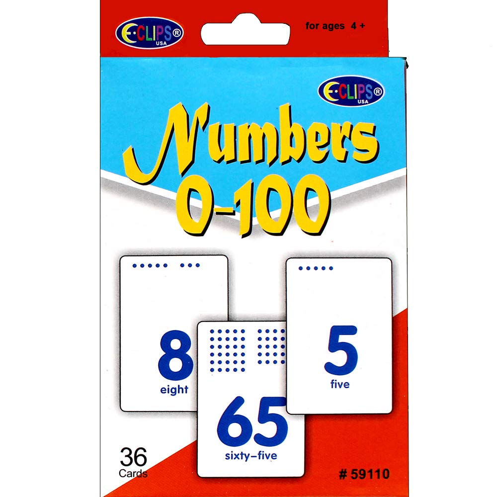 AUKSales Flash Cards, Numbers, 36 Cards, Case Pack of 48 , Ideal for Bulk Buyers