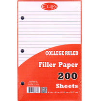 Filler paper, 200 count, college ruled, Case Pack of 36, Ideal for Bulk Buyers