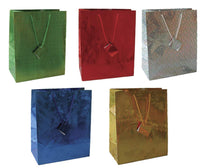 Holographic Design Gift Bags, Asst Colors, Small, Case Pack of 144, Ideal for Bulk Buyers