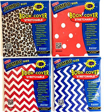 Jumbo Book Cover, Assorted Designs, Case Pack of 60, Ideal for Bulk Buyers