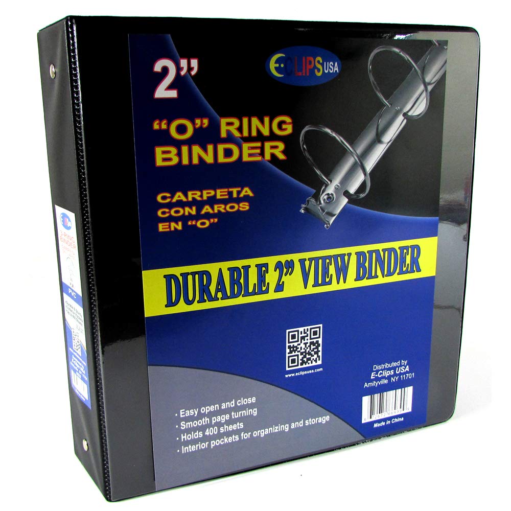 2" Vinyl Binder, Black, Case Pack of 12, Ideal for Bulk Buyers