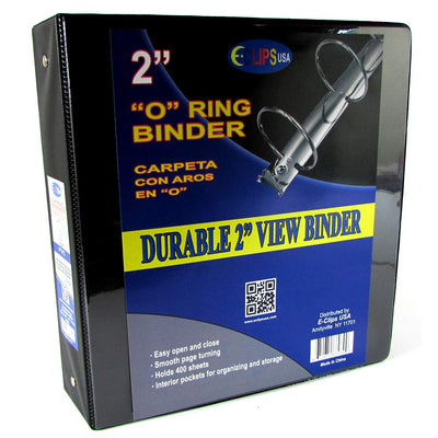 2" Vinyl Binder, Black, Case Pack of 12, Ideal for Bulk Buyers