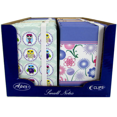 Elegant pocket notebooks asst. designs 3" x 4 1/4", 80 sheets, in display, Case Pack of 48, Ideal for Bulk Buyers