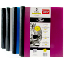 Wrap-around Poly Covers and Dividers, 5 subject, 180 sheets, 11 pockets, College Ruled, Case Pack of 12,  Ideal for Bulk Buyers