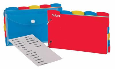 OXFORD Just Flip It Poly Index Cards, 4" x 6" 50 Count, With Poly Dividers, Case Pack of 12, Ideal for Bulk Buyers