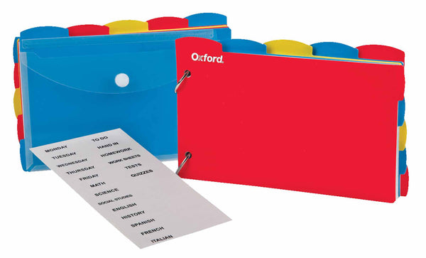 OXFORD Just Flip It Poly Index Cards, 4" x 6" 50 Count, With Poly Dividers, Case Pack of 12, Ideal for Bulk Buyers