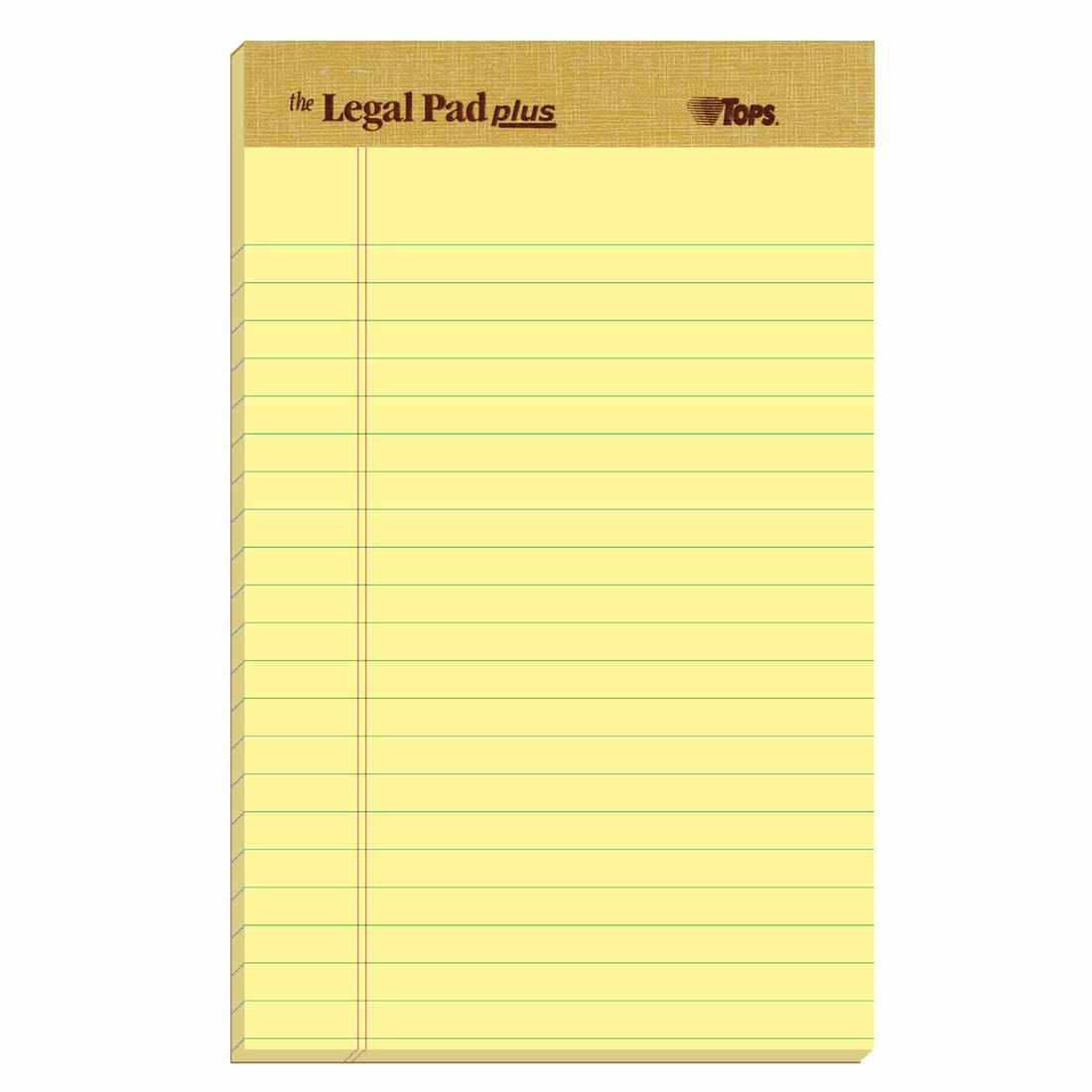 TOPS Canary Legal Pad Heavy Back Board, 5"x 8", 50 sheets, Case Pack of 144, Ideal for Bulk Buyers