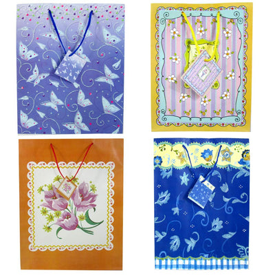 Everyday Glitter Gift Bags - Asst. Designs - Large, Case Pack of 108, Ideal for Bulk Buyers