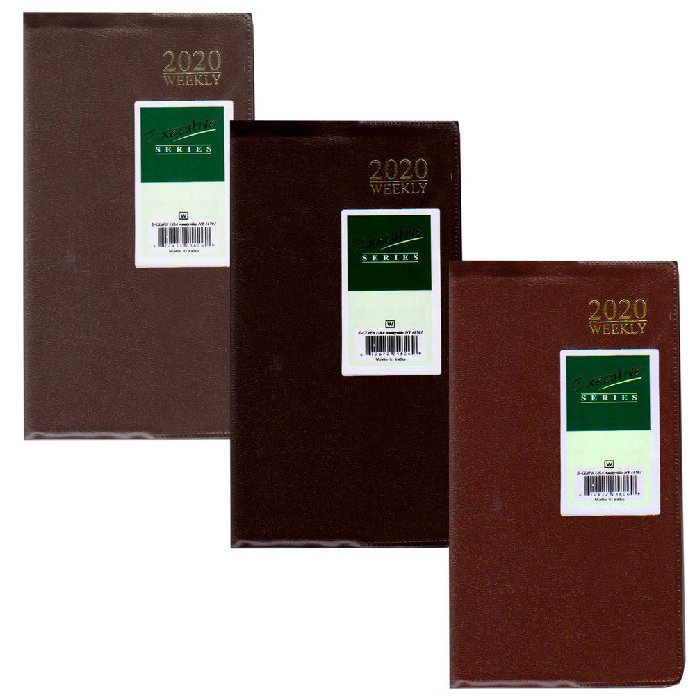 2020 Weekly Planner, 3"x 6", Asst Colors, Case Pack of 48, Ideal for Bulk Buyers