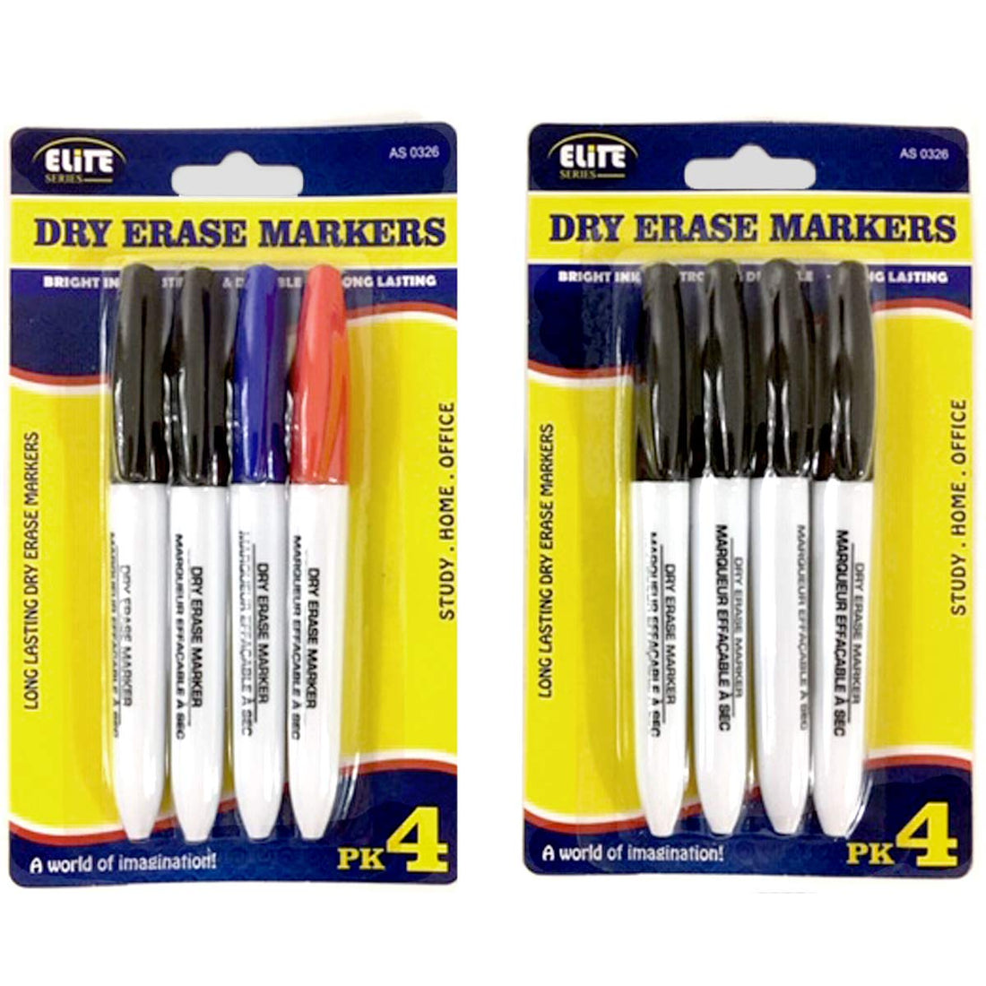 Whiteboard Marker, 3pk, (24 black and 24 asst: red, blue, black ink), Case Pack of 48, Ideal for Bulk Buyers