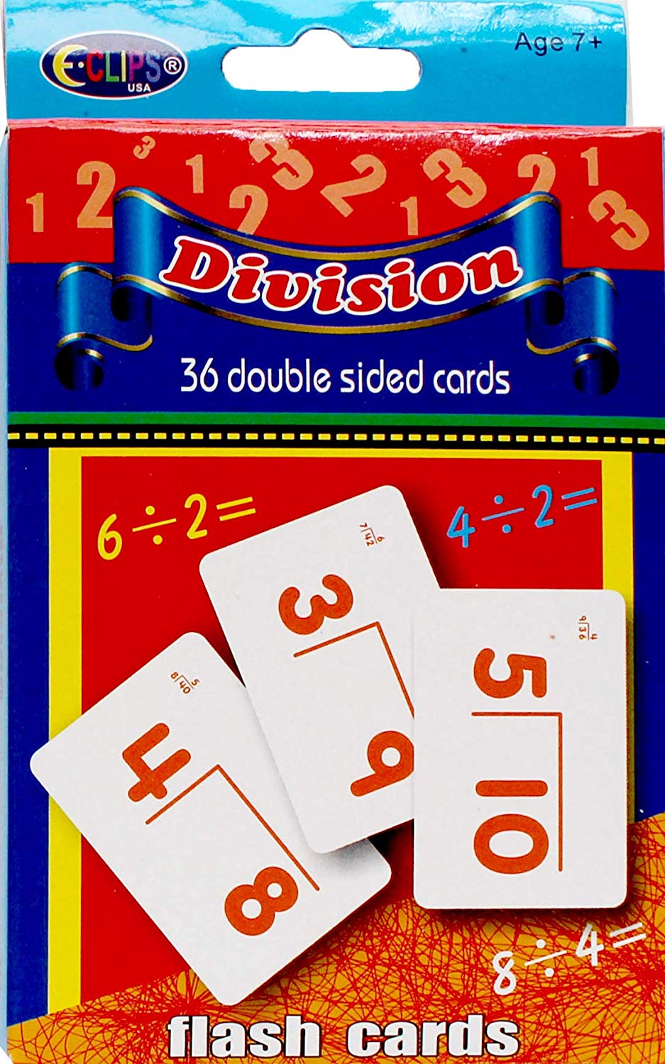 AUKSales Flash Cards, Division, Case Pack of 48 , Ideal for Bulk Buyers