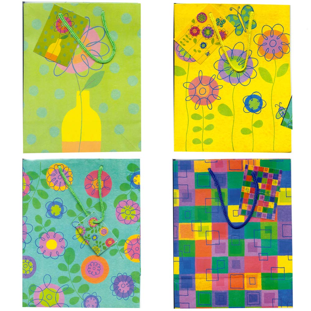 Everyday Gift Bag - Matte Finish - Asst. Designs - Medium, Case Pack of 120, Ideal for Bulk Buyers