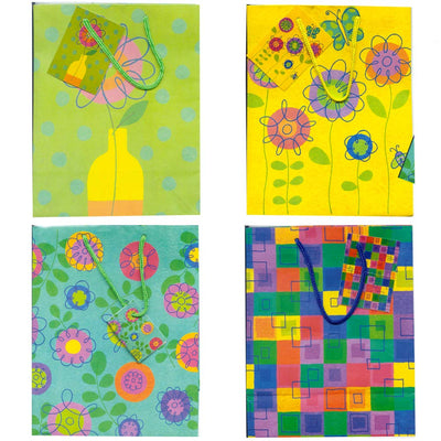Everyday Gift Bag - Matte Finish - Asst. Designs - Medium, Case Pack of 120, Ideal for Bulk Buyers