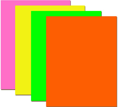 Neon Poster Board, 22"x 28", Asst. Colors, Case Pack of 100, Ideal for Bulk Buyers