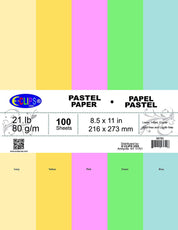 Multi-Purpose paper, 100 sheets, pastel colors, Case Pack of 36, Ideal for Bulk Buyers