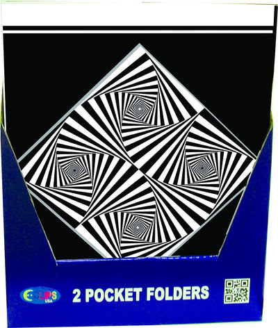 Twin Pocket Folders - Asst Designs Fun Black and White/Display, Case Pack of 48,  Ideal for Bulk Buyers