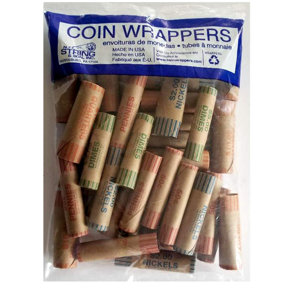 Coin Wrappers, Assorted, 36ct, Case Pack of 25, Ideal for Bulk Buyers