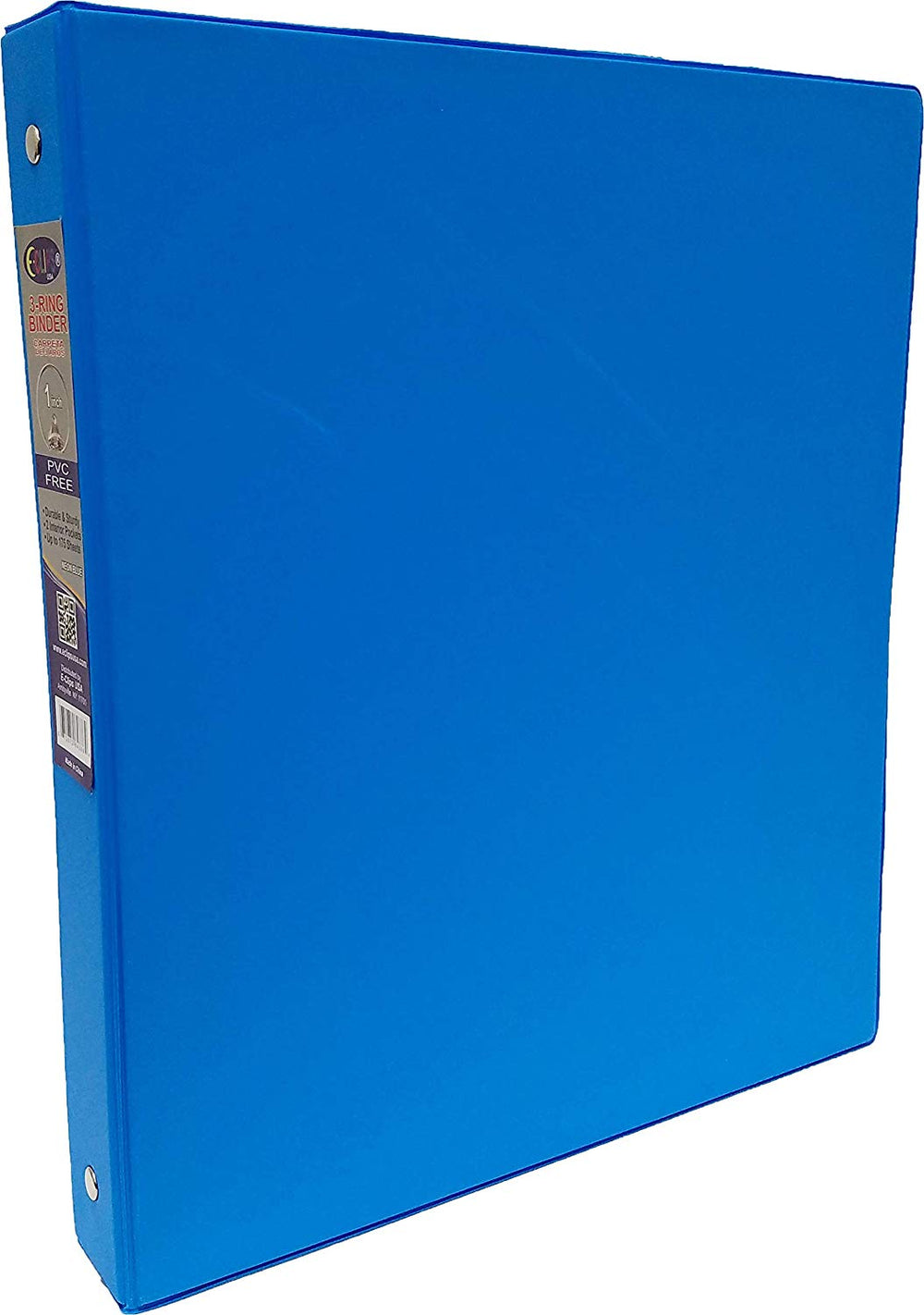 Vinyl Binder, 1", 2 Pockets, Neon Blue, Case Pack of 24, Ideal for Bulk Buyers