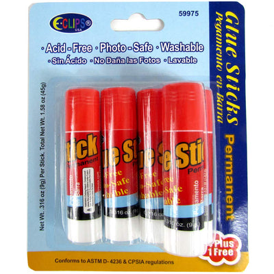 Glue Sticks 4+1, Case Pack of 48, Ideal for Bulk Buyers