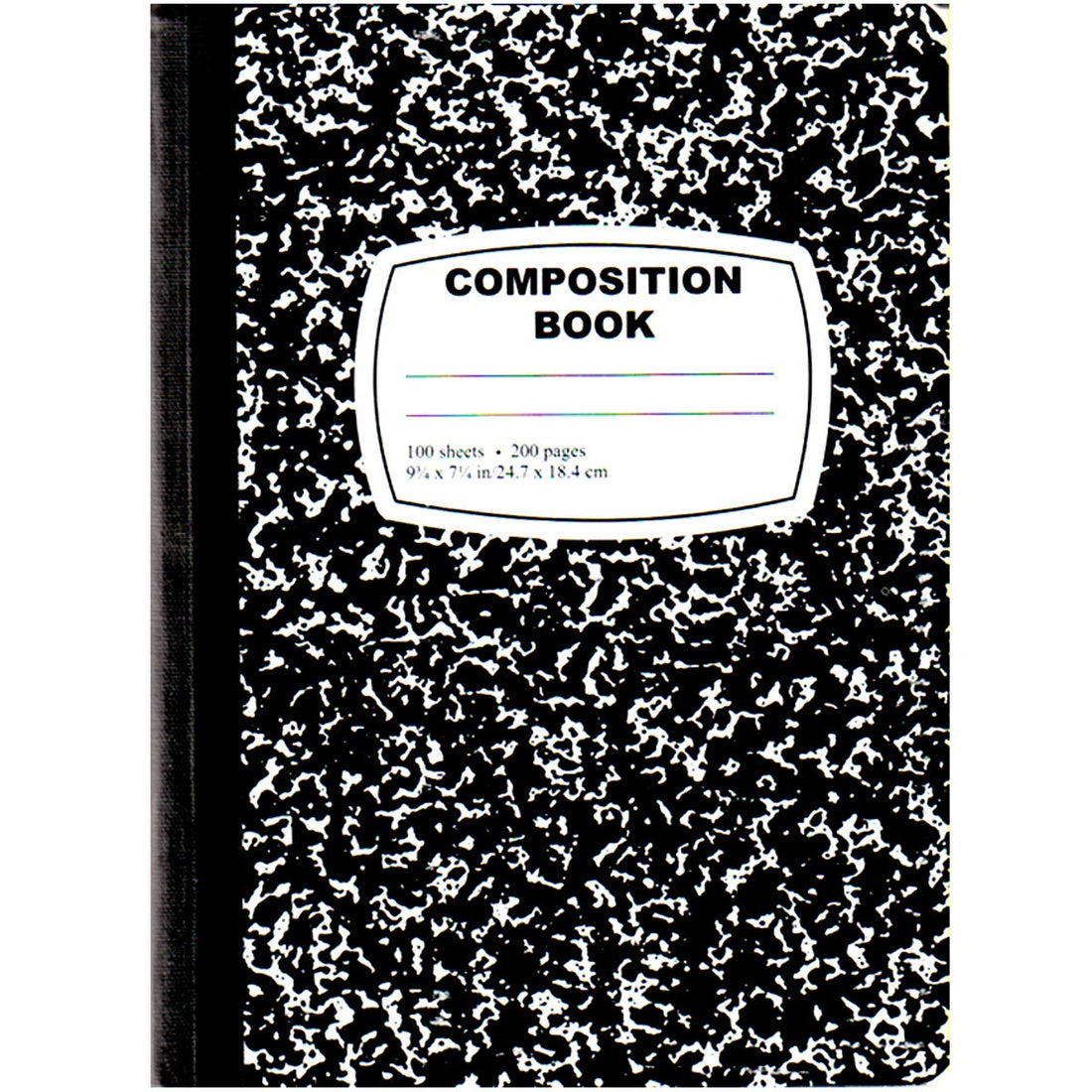 Marble Black/White Composition Notebook Wide Ruled, 100 Sheets, Case Pack of 48, Ideal for Bulk Buyers, Retailers & Wholesalers