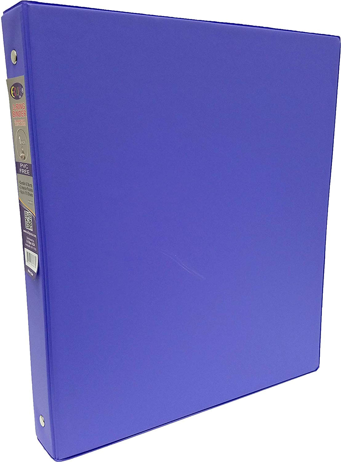 Vinyl Binder, 1", 2 Pockets, Purple, Case Pack of 24, Ideal for Bulk Buyers