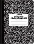 Composition Notebook 9-3/4" x 7-1/2", Wide Ruled/Margin, Marble Cover, 120 Sheets, Case Pack of 12