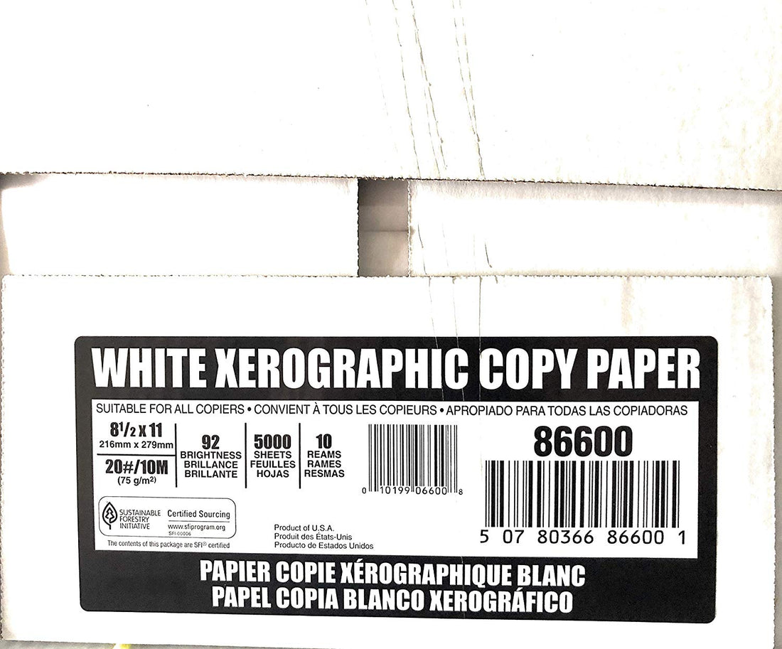 Multi-Use Copy Paper, 92 Brightness, 500 sheets, Case Pack of 10, Ideal for Bulk Buyers