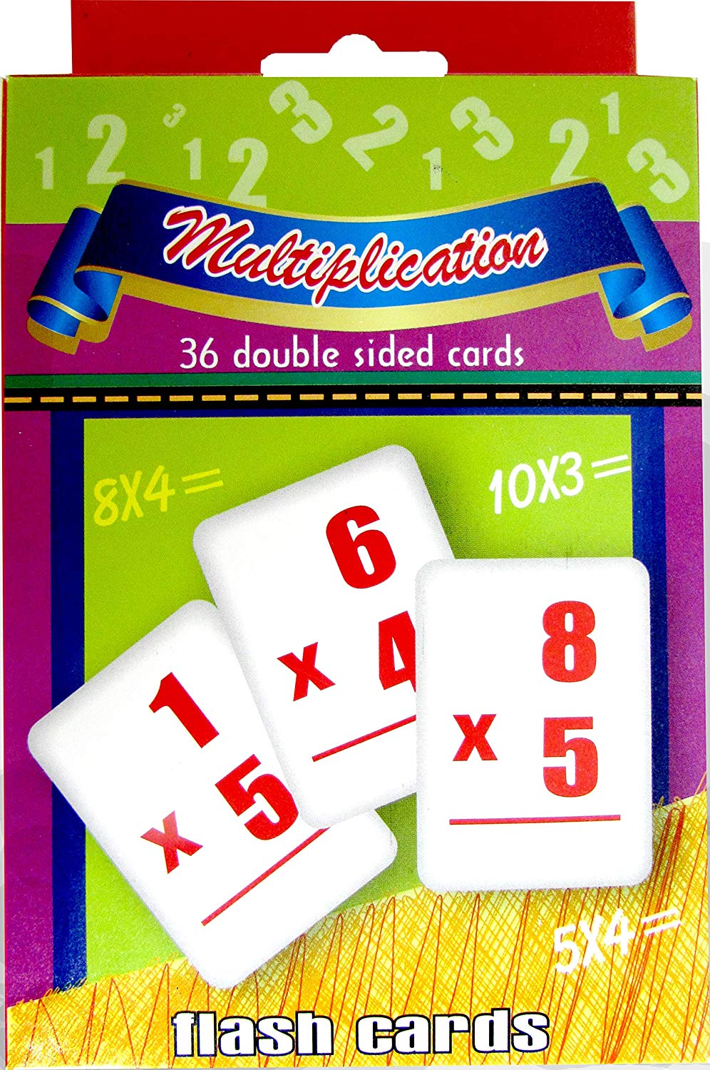 AUKSales Flash Cards, Multiplication, Case Pack of 48 , Ideal for Bulk Buyers