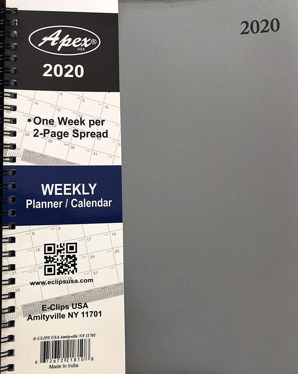 Weekly/Monthly Planner Poly/wiro 8" x 10" 72 Sheets, Case Pack of 24, Ideal for Bulk Buyers