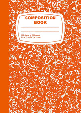 Composition Notebook, 100 Sheets, Orange, Case Pack of 48, Ideal for bulk buyers