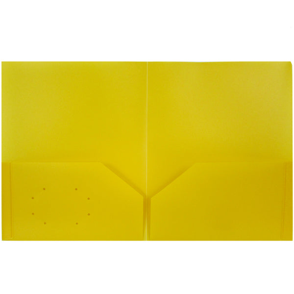TOPS, 2 Pocket Poly folders, No Holes, Yellow, Case Pack of 144, Ideal for Bulk Buyers