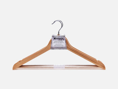 5PK WOODEN HANGER NATURAL A GRADE - 24
