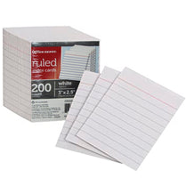 Pocket Size Index Cards, White Colored , 3" x 2.5", Ruled (lined) , 200 Per Pack, Case Pack of 12 , Ideal for Bulk Buyers, Retailers and Wholesalers