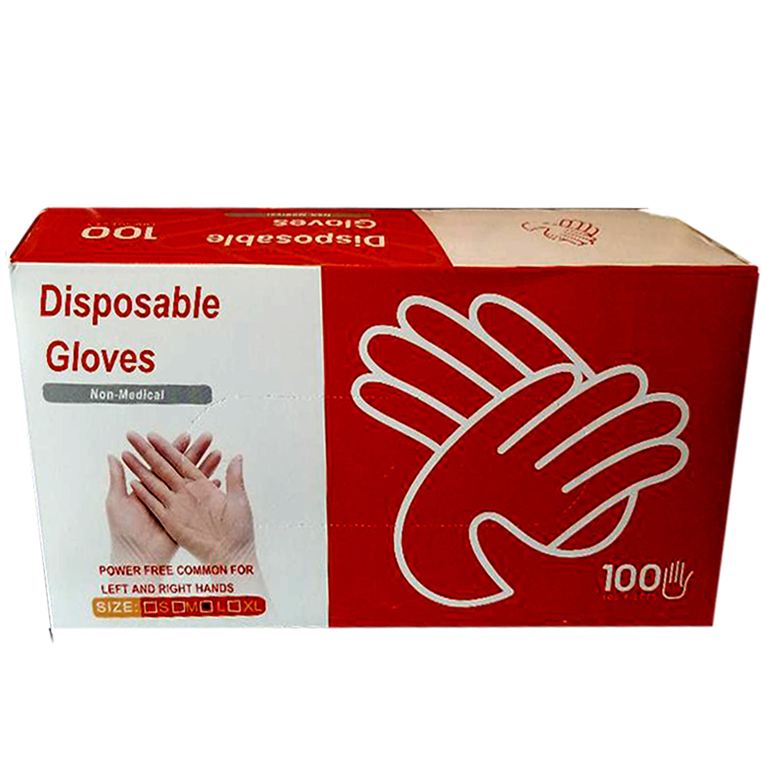 Disposable Vinyl Gloves, Large, 100 ct , Case Pack of 10, Ideal for Bulk Buyers