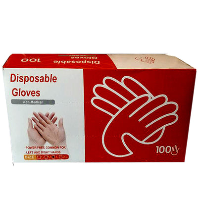 Disposable Vinyl Gloves, Large, 100 ct , Case Pack of 10, Ideal for Bulk Buyers