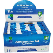 Hand Wipes Anti-bacterial, 15 count, Case Pack of 144, Ideal for Bulk Buyers