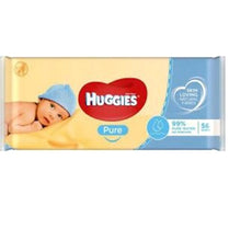 Huggies Baby Wipes 56ct, Pure (No perfume) , Case Pack of 10, Ideal for Bulk Buyers