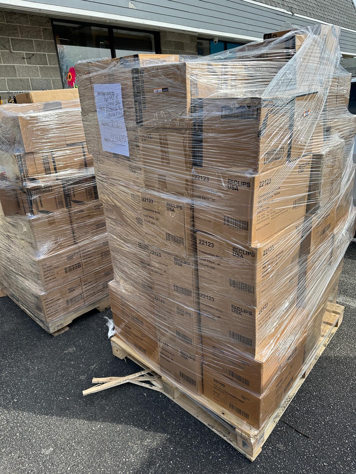 Inventory being received at the AUKSales warehouse